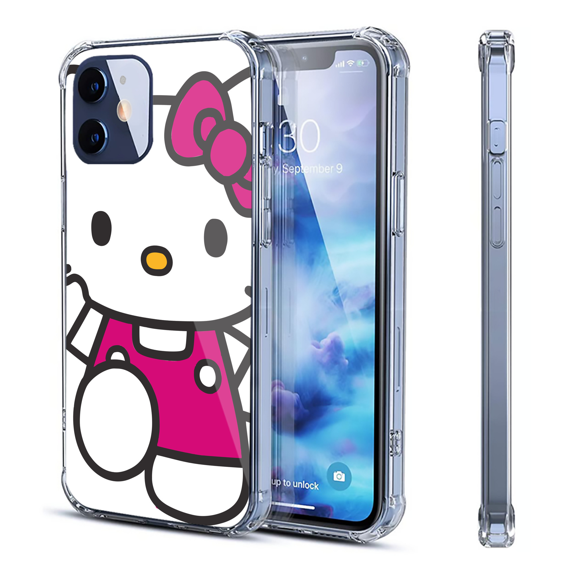 （画像用） Hello Kitty ハローキティ 【iPhone 12シリーズ対応】透明スマホケース（クリアソフトケース）